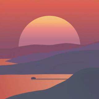 Sunset art phone wallpaper