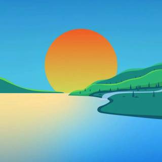 Sunset art phone wallpaper