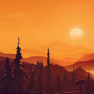 Sunset art phone wallpaper