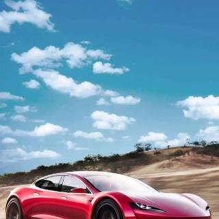 Tesla Roadster iPhone wallpaper