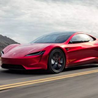 Tesla Roadster iPhone wallpaper