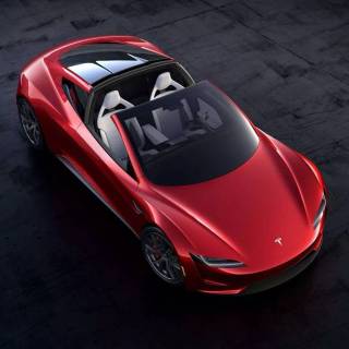 Tesla Roadster iPhone wallpaper