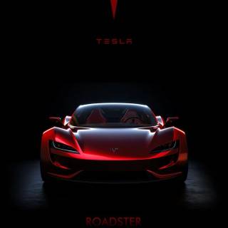 Tesla Roadster iPhone wallpaper