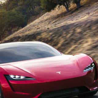 Tesla Roadster iPhone wallpaper
