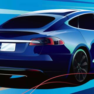 Tesla Roadster iPhone wallpaper