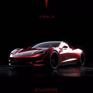 Tesla Roadster iPhone wallpaper