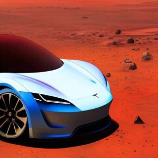 Tesla Roadster iPhone wallpaper