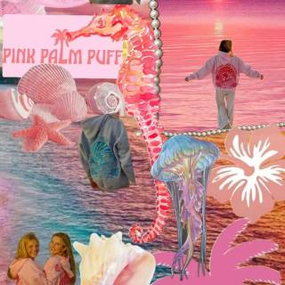 Pink Palm Puff wallpaper