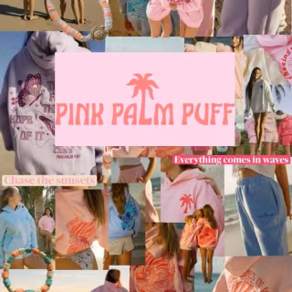 Pink Palm Puff wallpaper