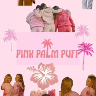 Pink Palm Puff wallpaper