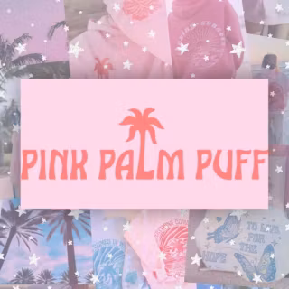 Pink Palm Puff wallpaper
