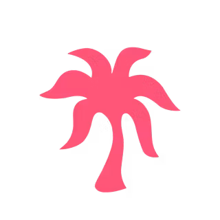 Pink Palm Puff wallpaper