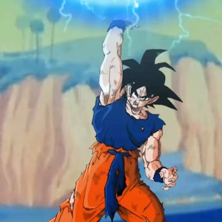 Goku with sword wallpaper