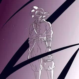 Goku with sword wallpaper