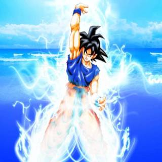 Goku with sword wallpaper