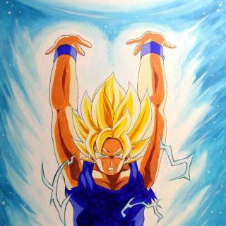 Goku with sword wallpaper