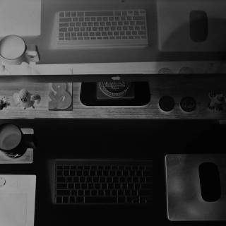 Black office wallpaper