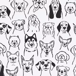 Line puppy wallpaper