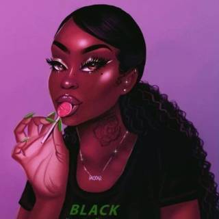 Baddie face wallpaper