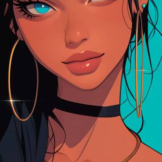 Baddie face wallpaper