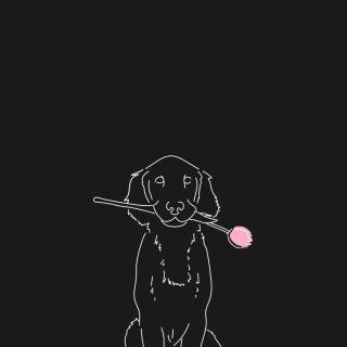 Line dog wallpaper