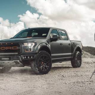 Black Ford F-150 Raptor wallpaper