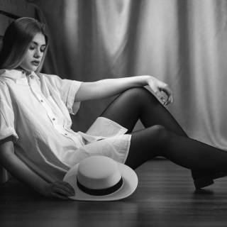 Girl black 4k wallpaper