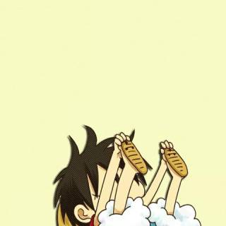 Kid Luffy phone wallpaper