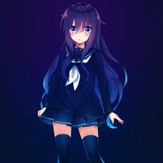 Anime girl 4k dark wallpaper