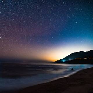 4k night beach wallpaper