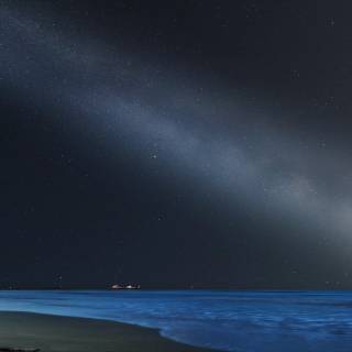 4k night beach wallpaper