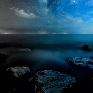 Night beach phone wallpaper