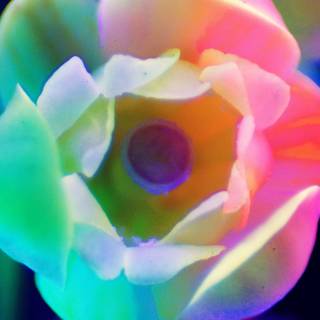 Neon flowers 4k wallpaper