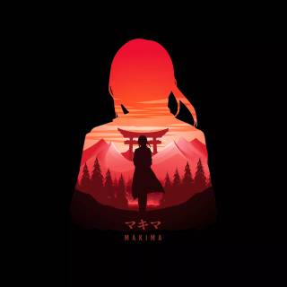 Red and black anime 4k wallpaper