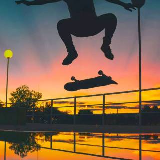 Skateboarding phone wallpaper