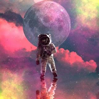 Aesthetic space iPhone wallpaper