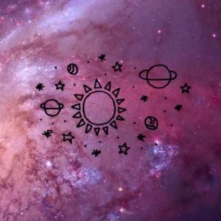 Aesthetic space iPhone wallpaper