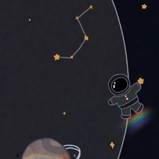 Aesthetic space iPhone wallpaper