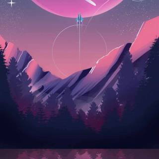 Aesthetic space iPhone wallpaper