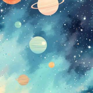 Aesthetic space iPhone wallpaper