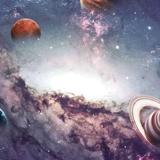 Aesthetic space iPhone wallpaper