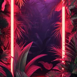 Red neon phone wallpaper