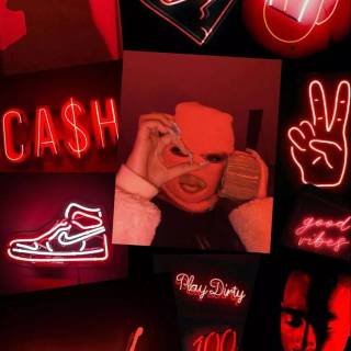 Red neon phone wallpaper