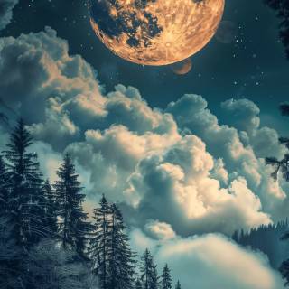 Full moon phone wallpaper