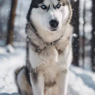 Preppy winter dogs wallpaper