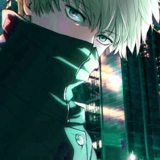 Green anime 4k phone wallpaper