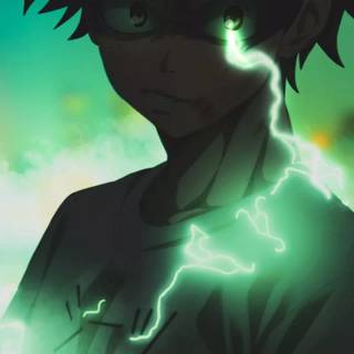 Green anime 4k phone wallpaper