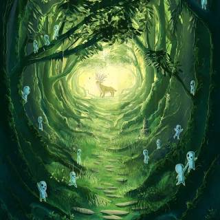Green anime 4k phone wallpaper
