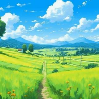 Green anime 4k phone wallpaper