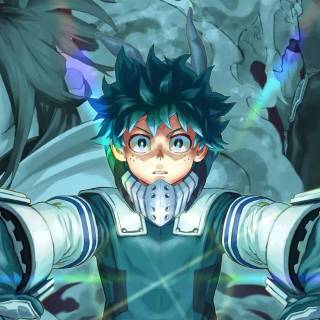 Green anime 4k phone wallpaper